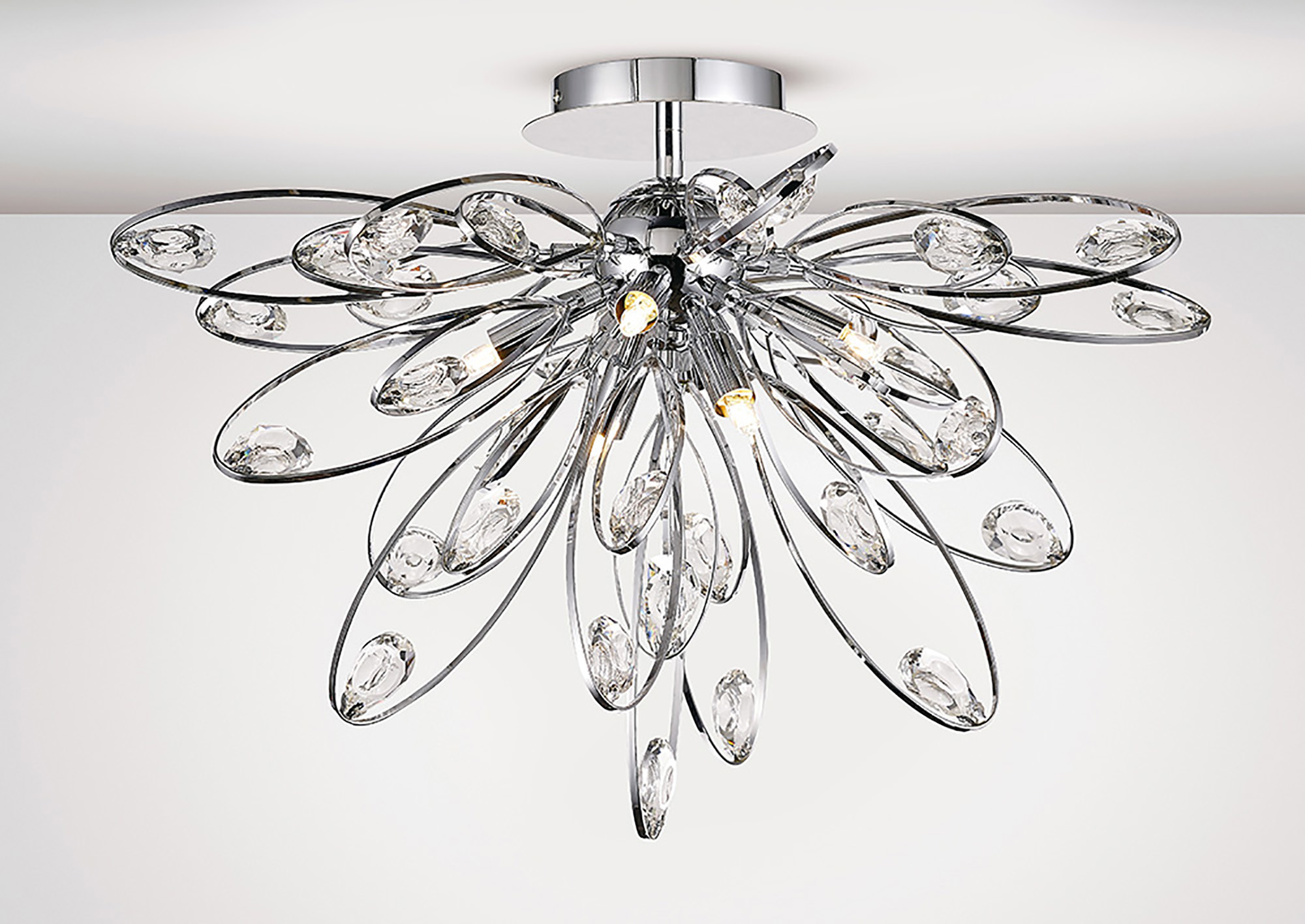 Harlow Crystal Ceiling Lights Diyas Flush Crystal Fittings Harlow Crystal Ceiling Lights Diyas Flush Crystal Fittings